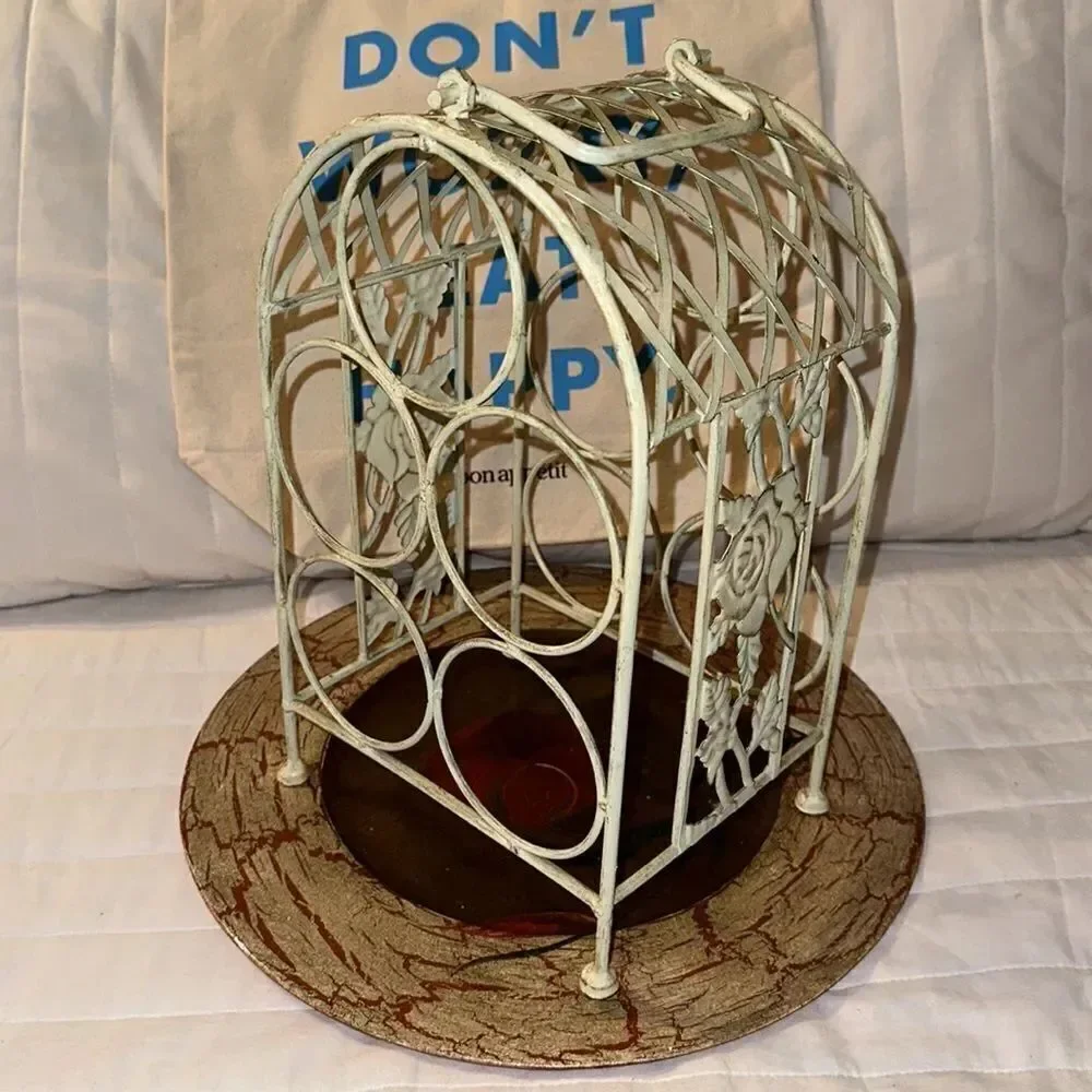 Vintage Shabby Chic Mint Green Wine Rack 5 Bottle Holder
